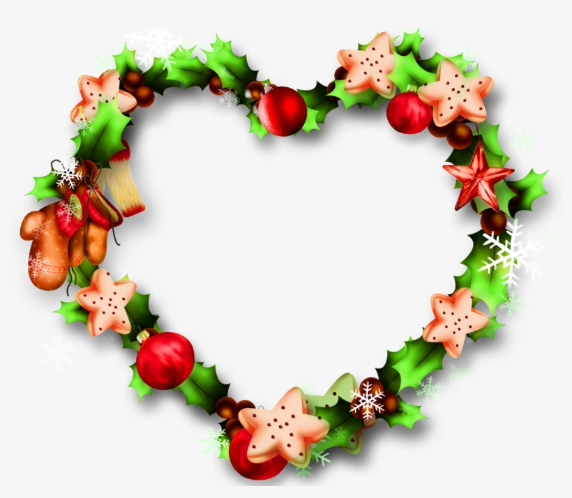 Adornos De Corazon Para Navidad - Navidad .png, transparent png download