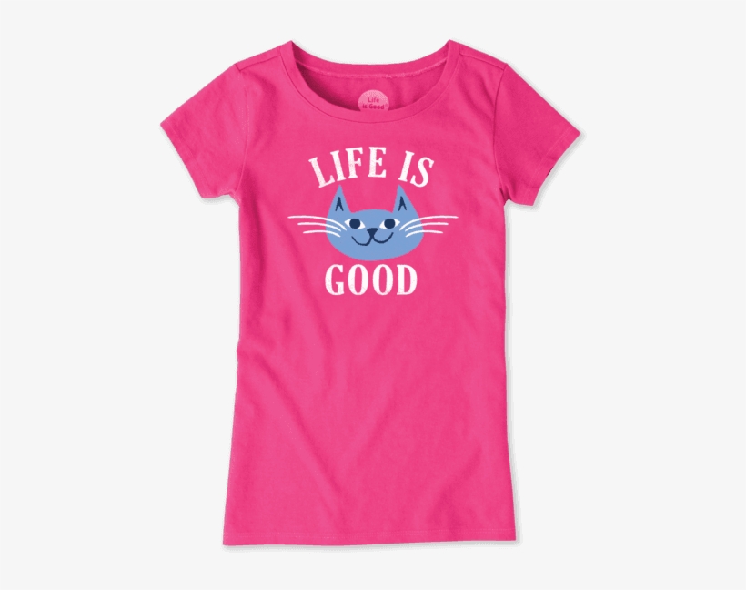 Girls Happy Cat Crusher Tee - Clothing, transparent png download