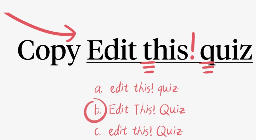 Copy Edit This Quiz - Calligraphy, transparent png download