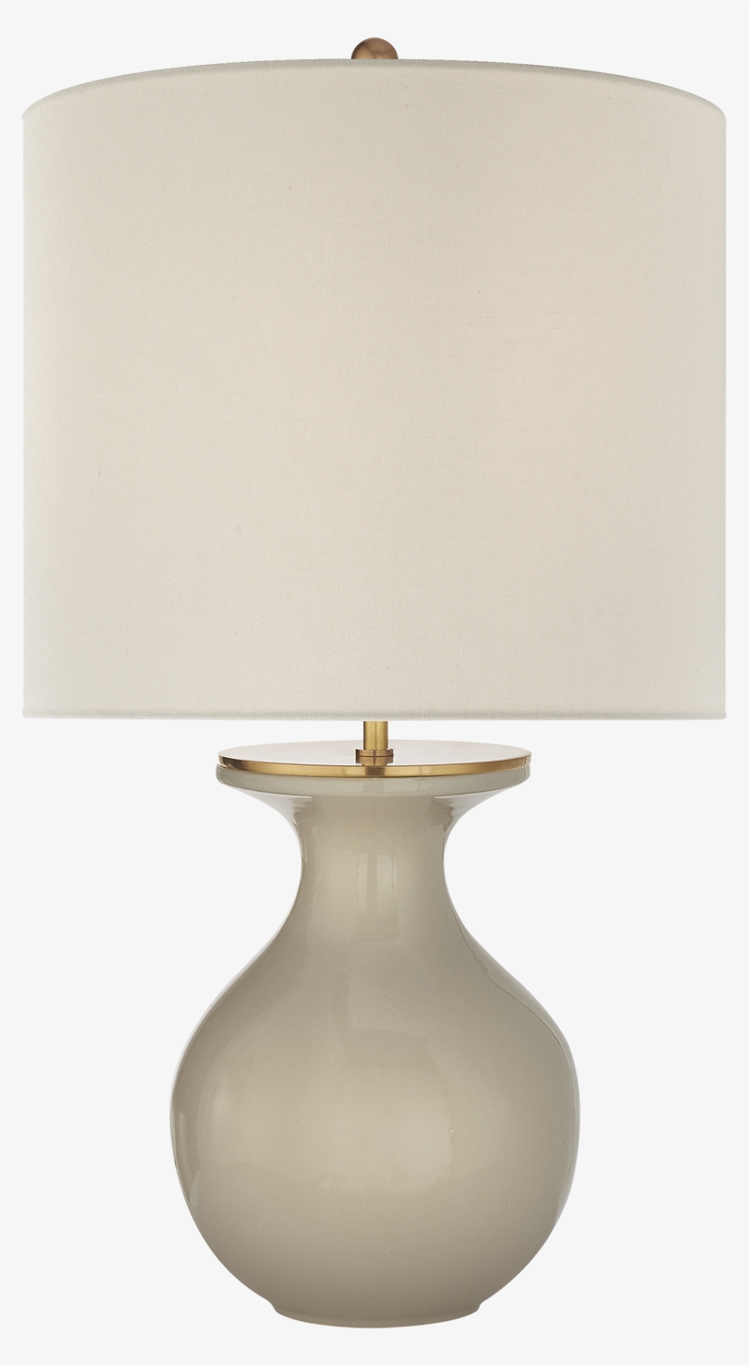 Albie Small Desk Lamp In Dove Grey With Cream Linen - Visual Comfort, transparent png download
