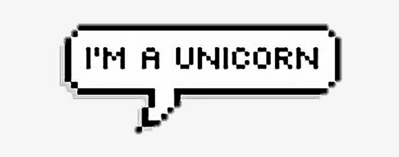 #stickers #tumblr #sitckertumblr #png #hípster #text - I M A Unicorn Speech Bubble, transparent png download