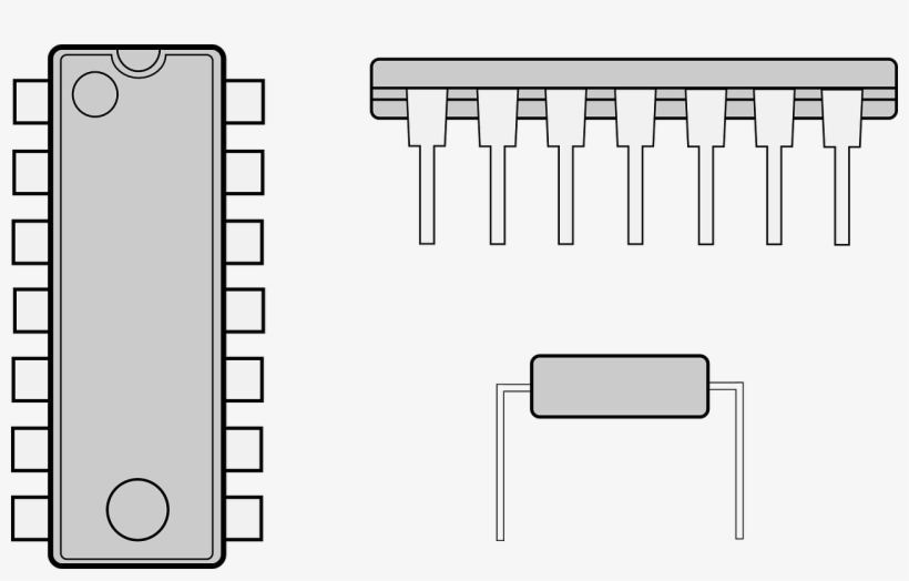 Chip Computer Microchip - Integrated Circuit Clipart, transparent png download