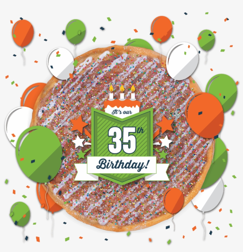 Birthday Cake Pizza - Illustration, transparent png download