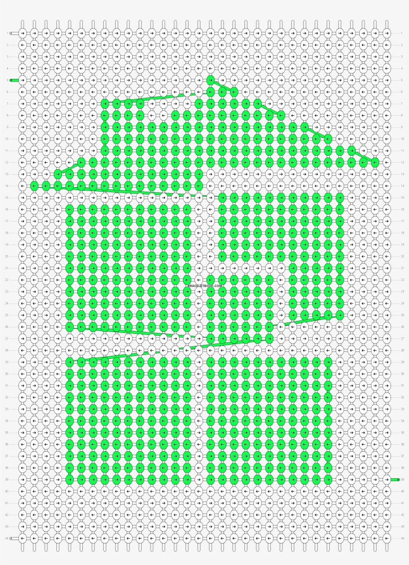 Alpha Pattern - Friendship Bracelet Patterns Dog, transparent png download