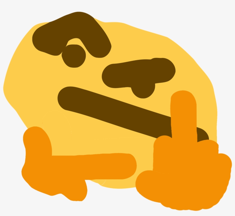 Thonkmidfing Thinking - Distorted Thinking Emoji Transparent, transparent png download