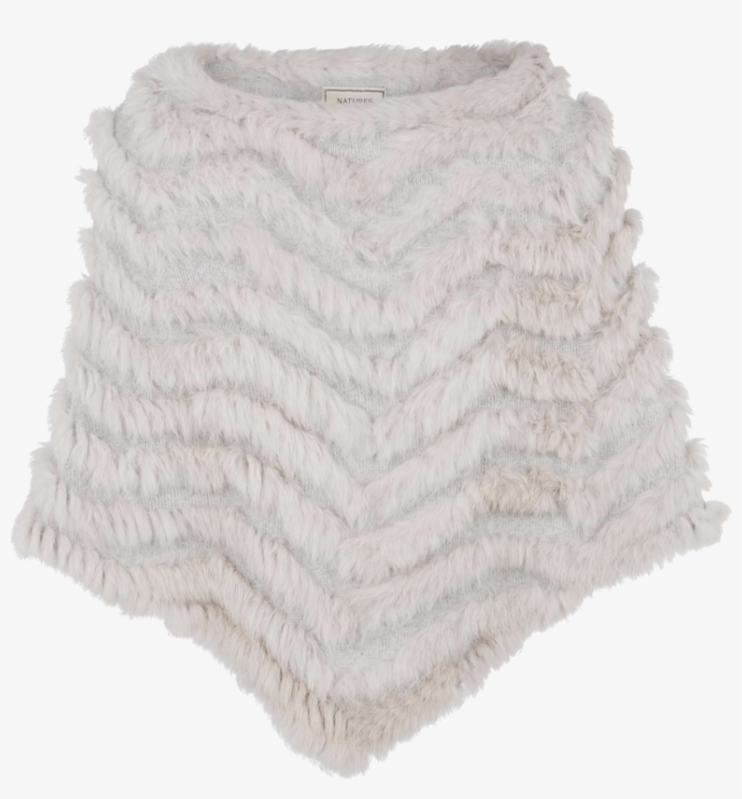 Molly Fur Poncho Pearl - Crochet, transparent png download