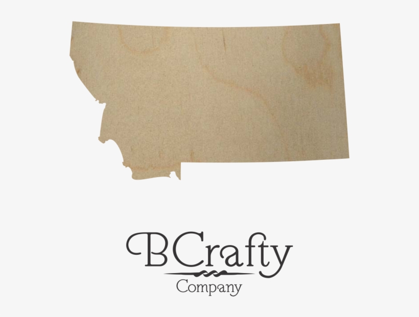 Wooden Montana State Shape Cutout - Envelope, transparent png download