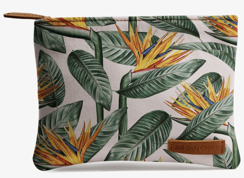 Dailyobjects Bird Of Paradise Leaves Regular Stash - Cushion, transparent png download