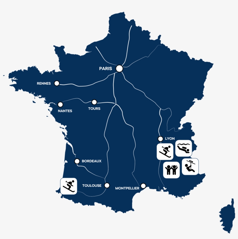 Motoring To Winter Fun In Italy, France And Slovenia - Map Of France 13 Regions, transparent png download