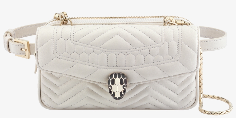 Serpenti Forever Belt Bag Belt Bag Nappa Leather White - Shoulder Bag, transparent png download