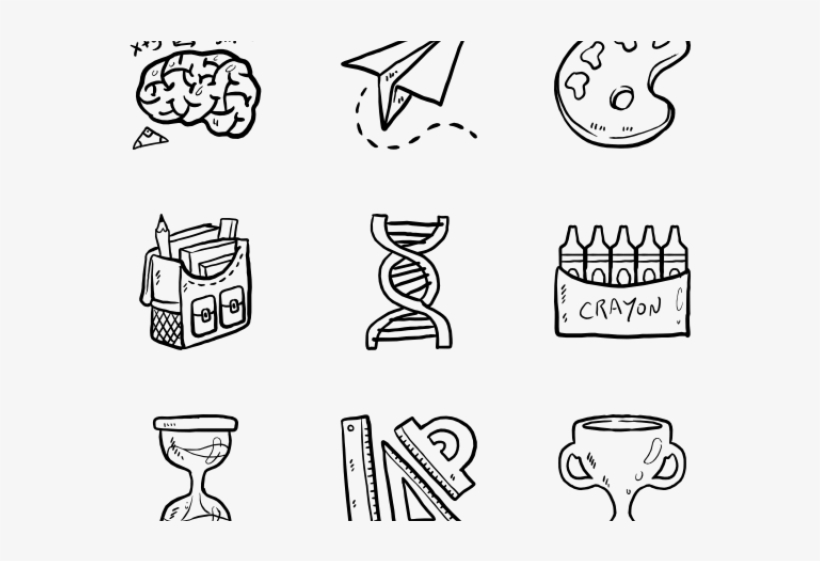 Arrow Clipart Chalkboard - Hand Drawn Icons Png, transparent png download