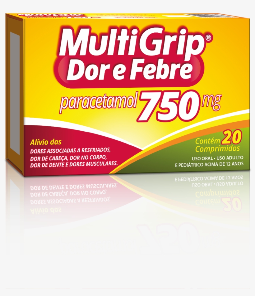 Multigrip Dor E Febre - Graphic Design, transparent png download