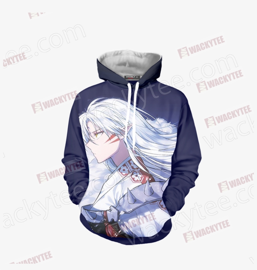 Inuyasha Sesshomaru 3d Hoodie Fullprinted No Zip Hoodie - 3d Printed Hoodies Goku, transparent png download