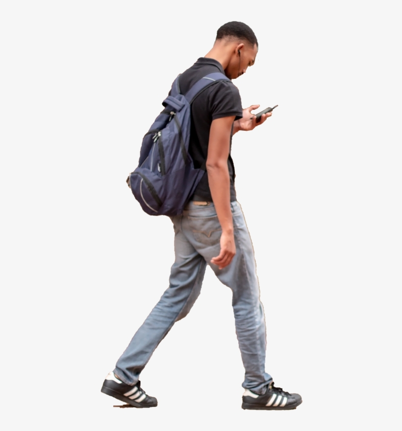 Picture - Backpack Walking People Png, transparent png download