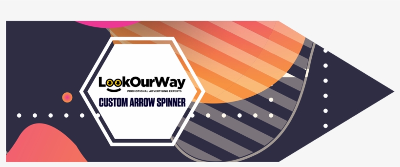 Arrow Spinner Sign Custom Printed Lookourway - Label, transparent png download