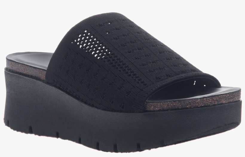 Womens Platform Slide Gravity In Black - Slipper, transparent png download