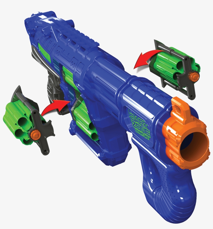 Dart Zone Quatroblast Superflip Drum Dart Blaster - Water Gun, transparent png download