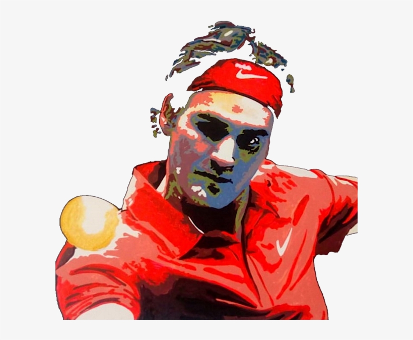 Bleed Area May Not Be Visible - Roger Federer Portrait, transparent png download