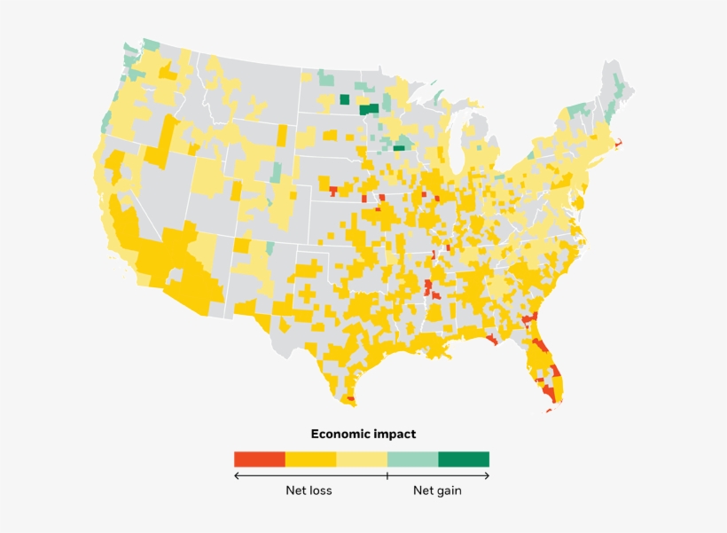 Gdp Impacts Under “no Climate Action” Scenario, 2060-2080 - Libertarian Party On All Ballots, transparent png download
