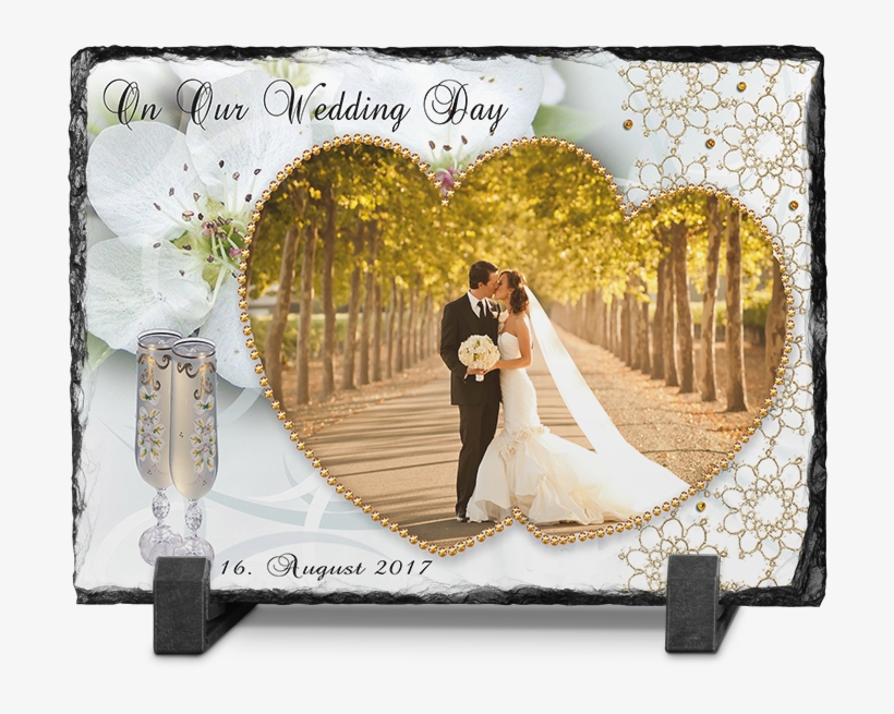 Personalized Wedding Day Photo Slate - Rock Sublimation Mother's Day, transparent png download