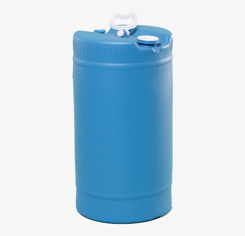 15 Gallon Blue Tight Head Single Handle Plastic Drum - Flask, transparent png download
