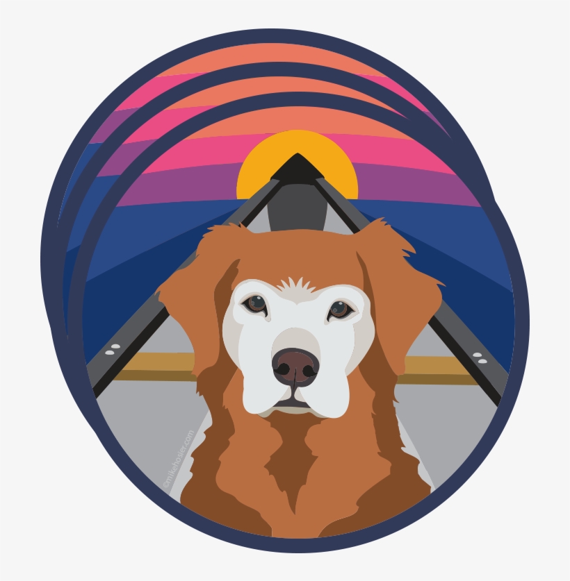 Golden Retriever Sticker For Your Water Bottle, Coller, - Illustration, transparent png download