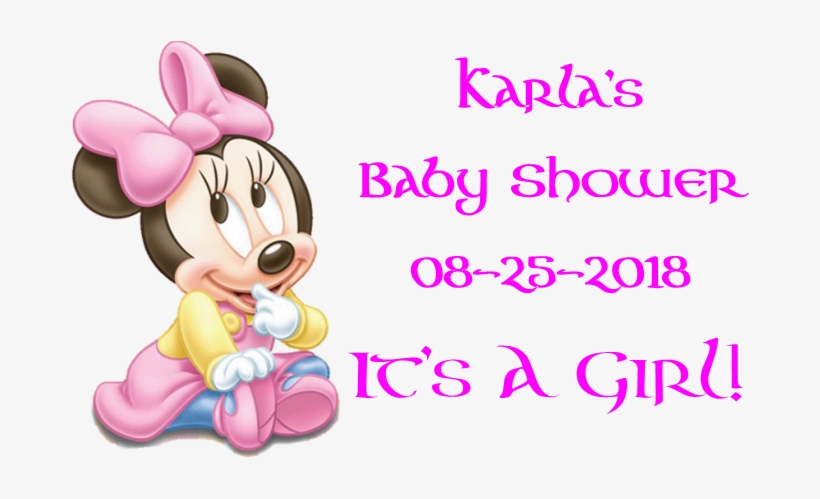 20 2x2 It's A Girl Boy Favor Tags Baby Shower Elephant - Minnie Mouse 1st Birthday Balloon, transparent png download