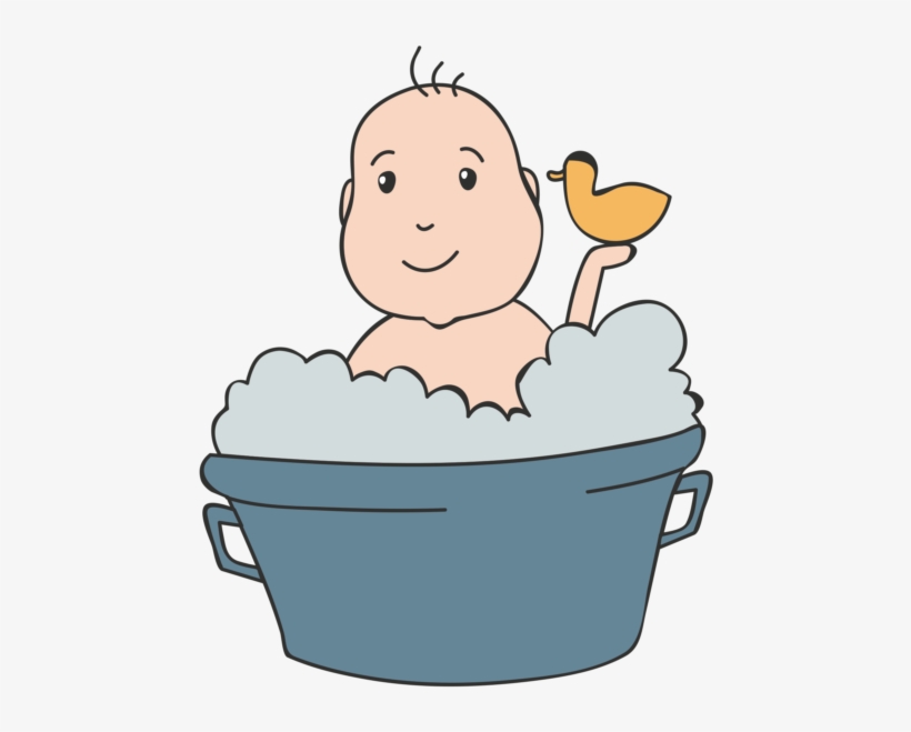 Baby In Bath Tub Vector, transparent png download