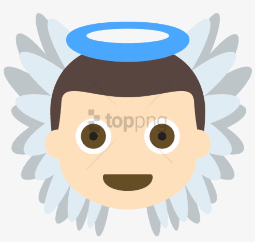 Free Png Baby Angel Light Skin Tone Emoji Emot Vector - Emoji, transparent png download