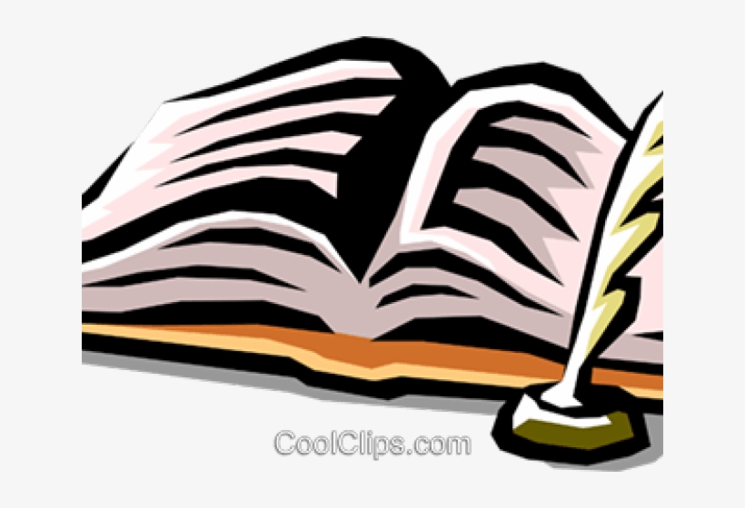 Feather Clipart Book - Book And Pen Clip Art, transparent png download