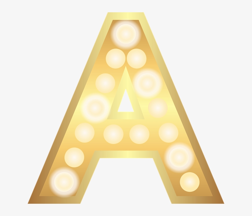 Letter A Gold Lights, transparent png download