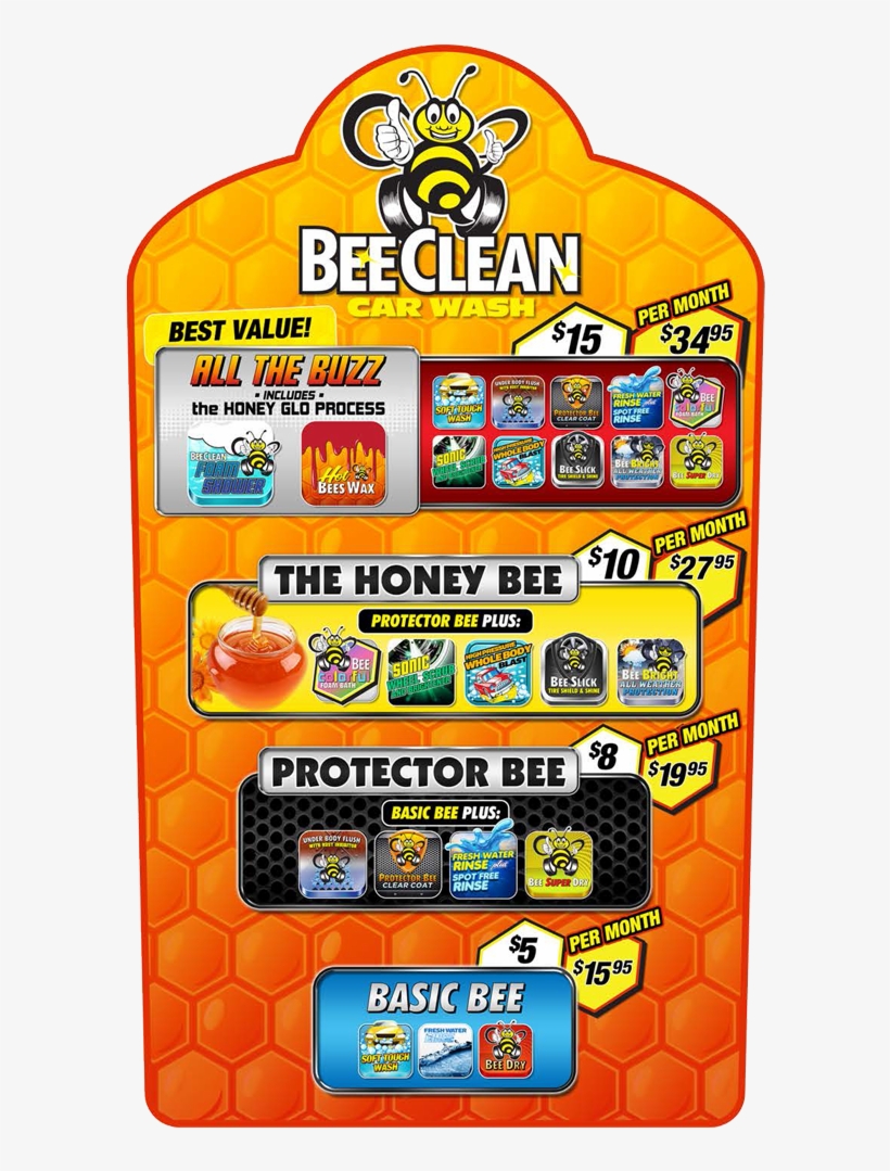 Bee Clean Car Wash Options Ohio North Olmsted PNG Image | Transparent