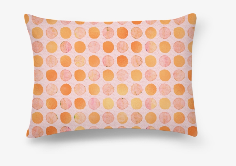 Almofada Retangular Textura Fofa Bolinhas Rosas Douradas - Cushion, transparent png download