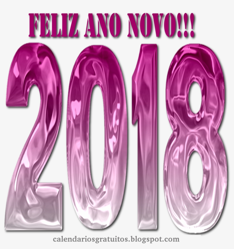 2018 Em Png Com Textura Em Degradễ - Number, transparent png download