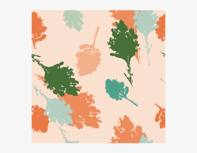 Leaves Pattern Square Coaster - Illustration, transparent png download