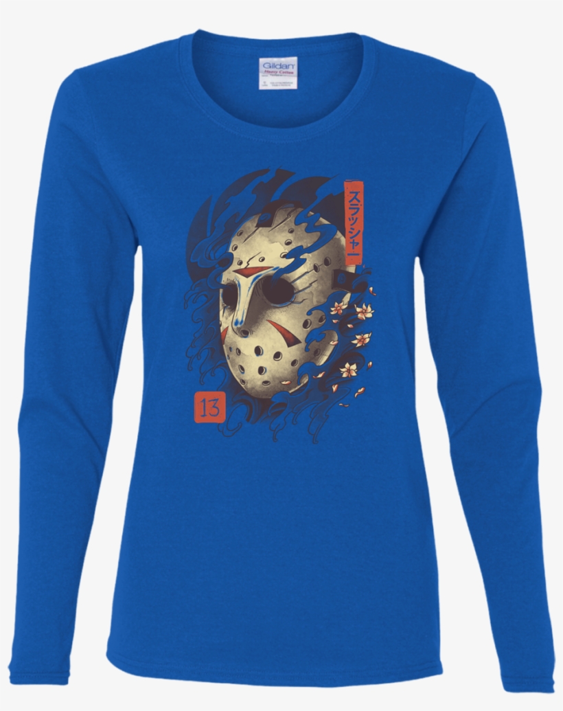 Oni Jason Mask Women's Long Sleeve T-shirt - Super Bowl T Shirts 2019, transparent png download