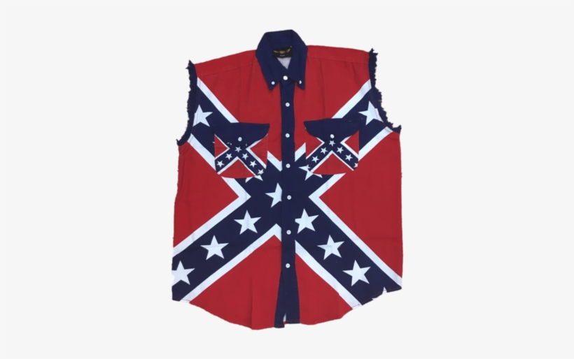 Vintage Confederate Flag Vest - Confederate Battle Flag, transparent png download
