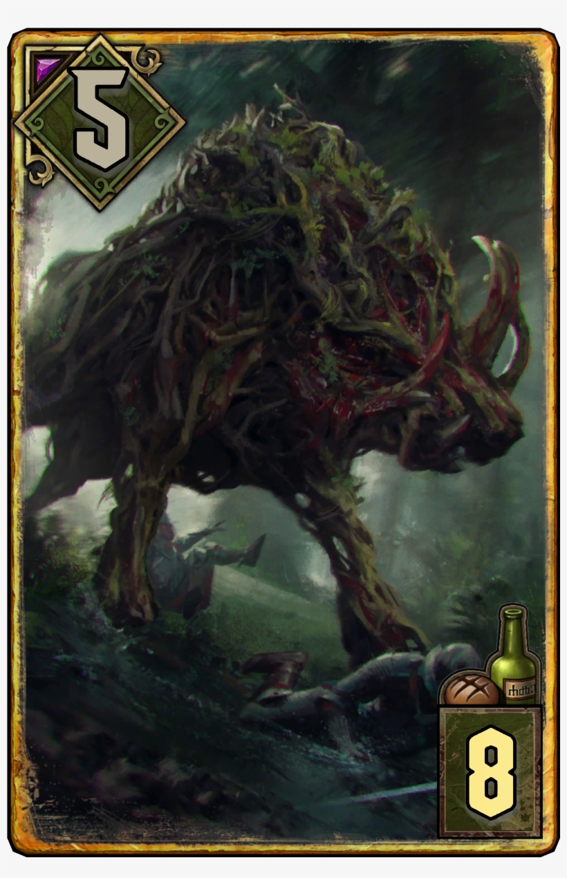 Treant Boar - Call Of The Forest Gwent Card, transparent png download