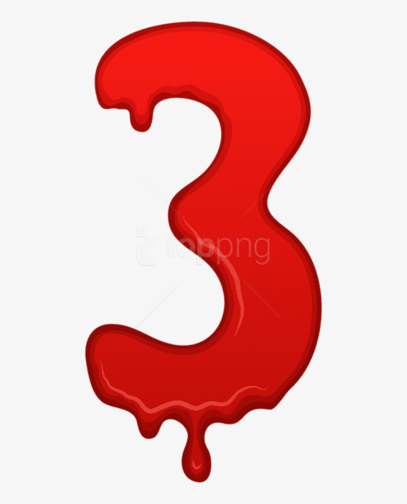 Free Png Download Bloody Number Three Clipart Png Photo - Bloody Number Three, transparent png download
