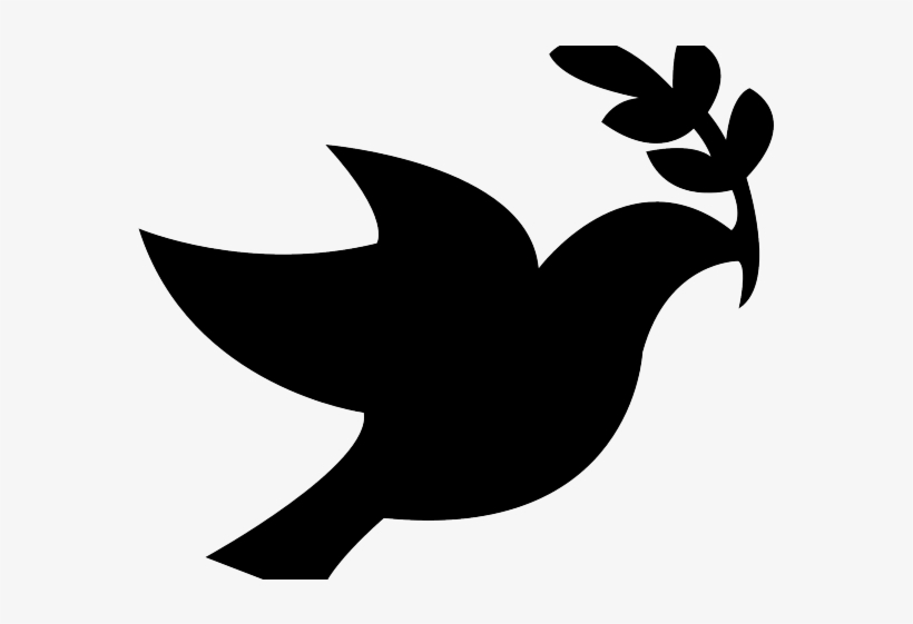 Peace Dove Clipart Easter - Dove Black And White Clipart, transparent png download