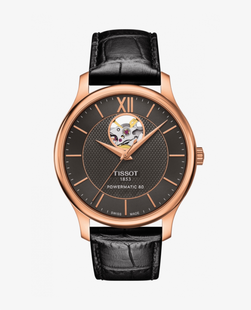 Tissot Tradition Powermatic 80 Open Heart - Tissot Watches Womens, transparent png download