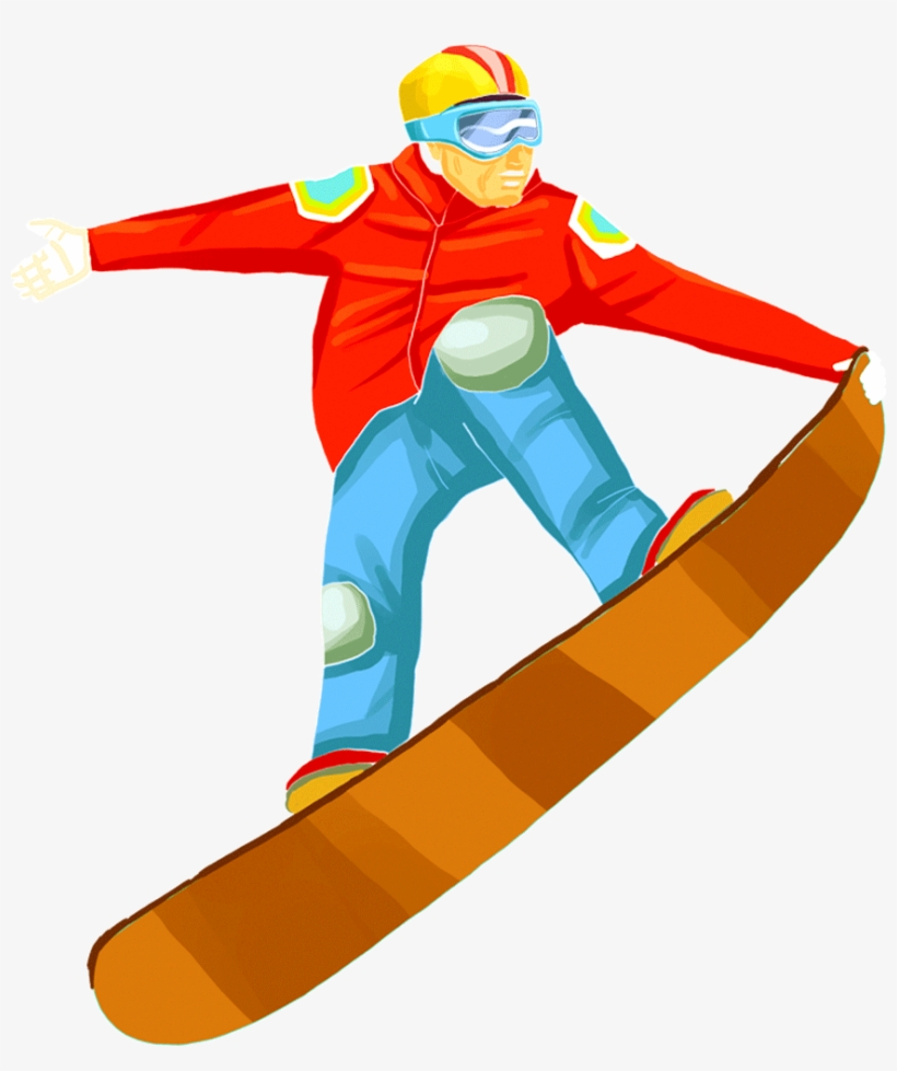 Water Skiing Snowboard Surfing - Cartoon Characters Skiing, transparent png download