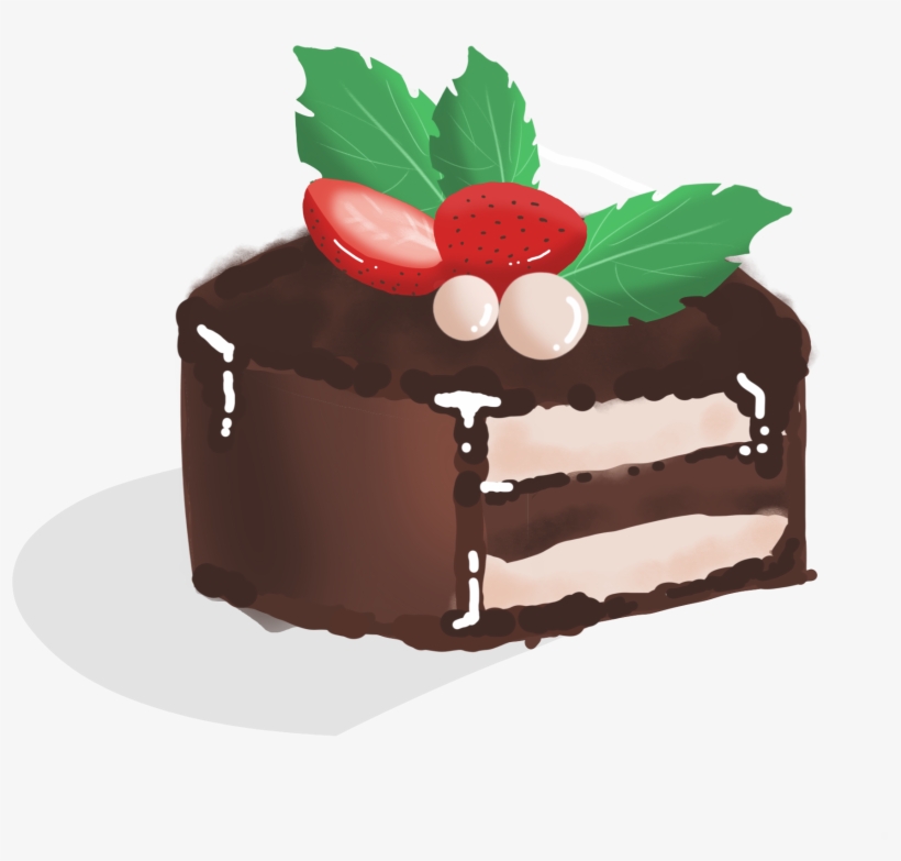 Chocolate Cake Strawberry Png And Psd - Chocolate Cake, transparent png download