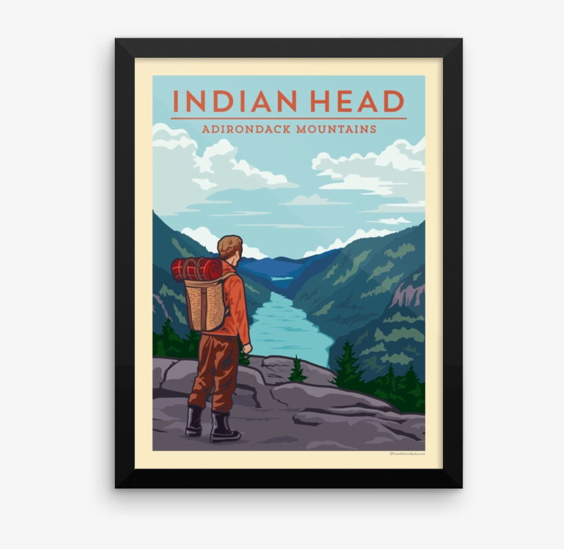 Vintage Poster - Adirondack Mountains, transparent png download