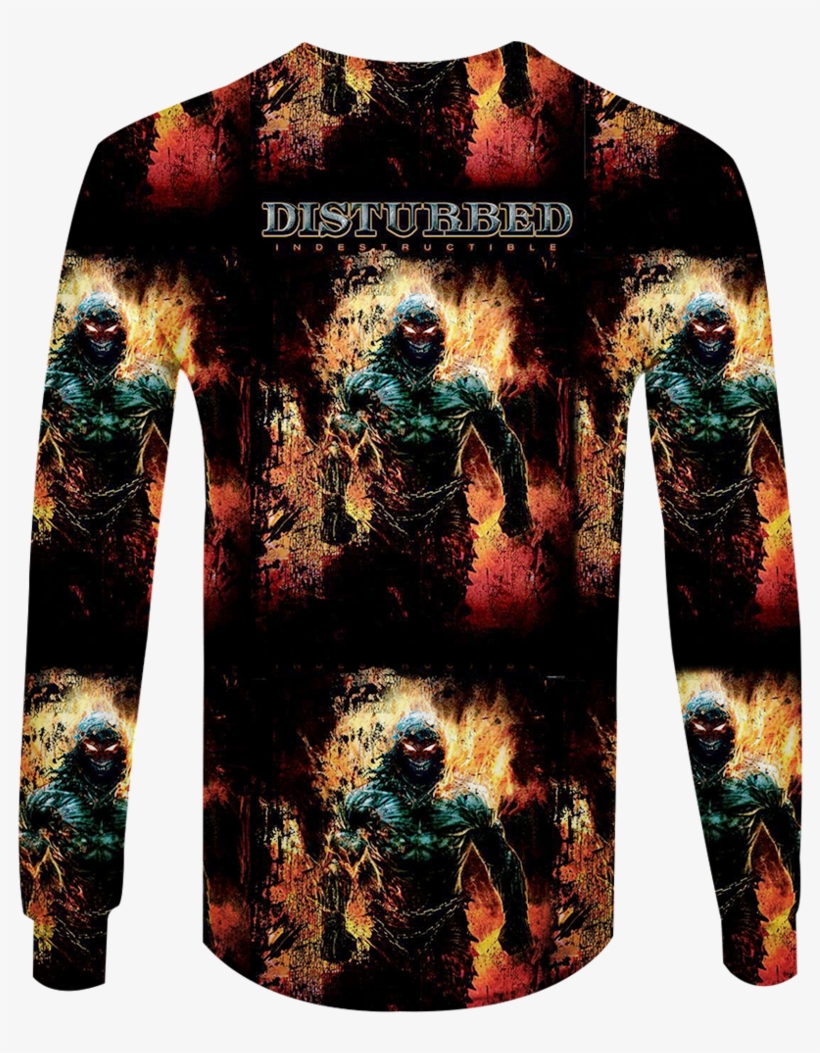 Disturbed Indestructible 3d Print Long Sleeve - Long-sleeved T-shirt, transparent png download