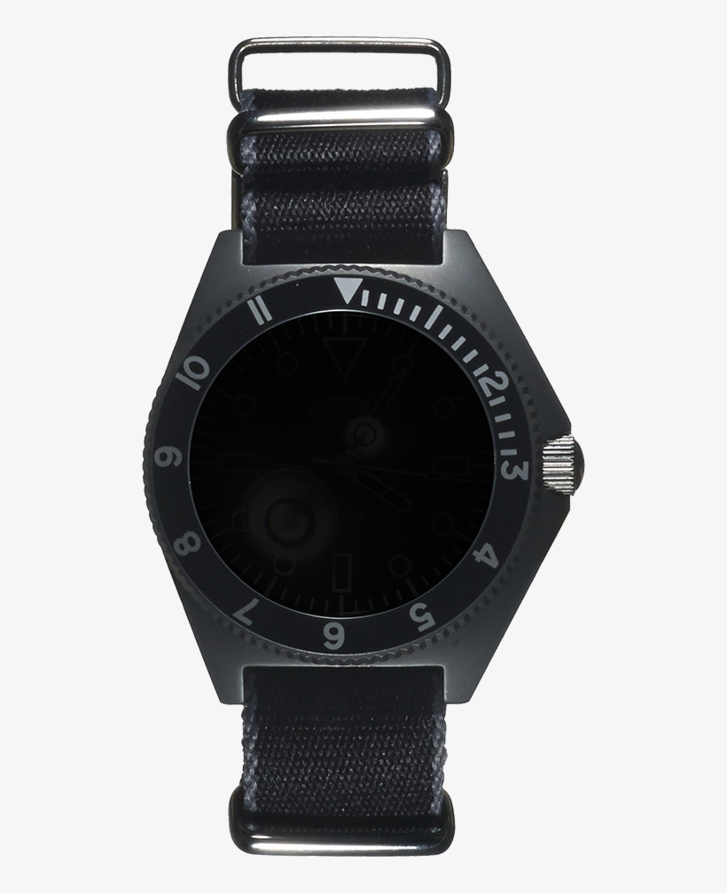 Mayfair Strap Nato Black/grey Edges - Analog Watch, transparent png download