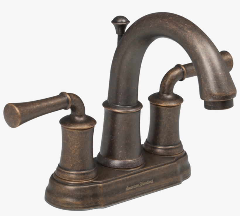 Bathroom Sink Faucets - 4 Inch Centerset Faucet Antique Brass, transparent png download
