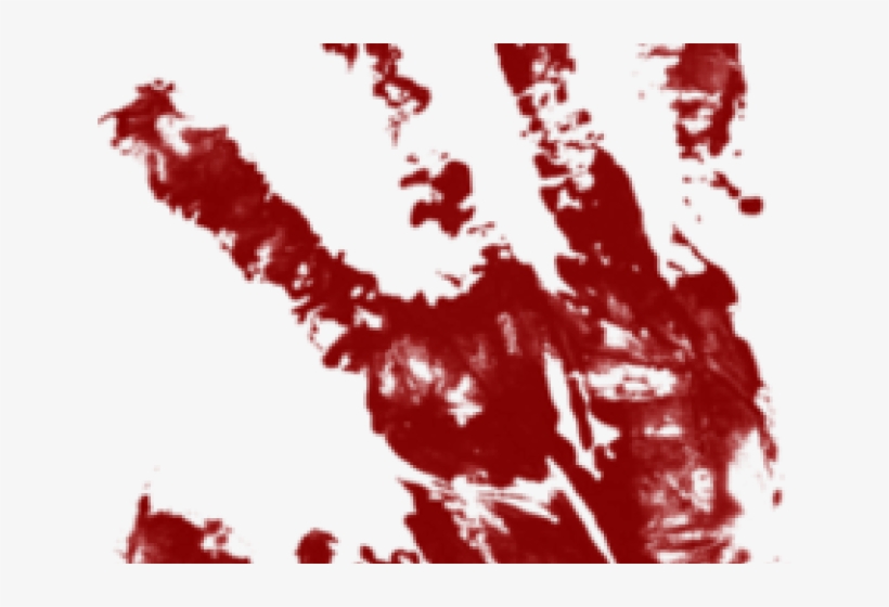 Creepy Clipart Hand - Blood Hand Print Png, transparent png download