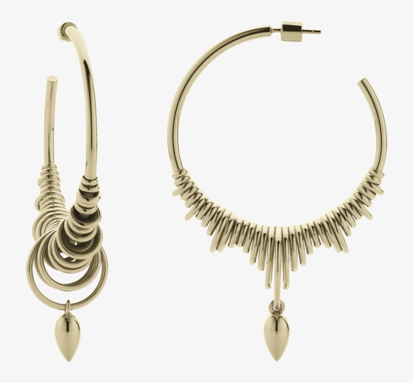 Revival Hoop Charm Earrings Large - Earrings, transparent png download