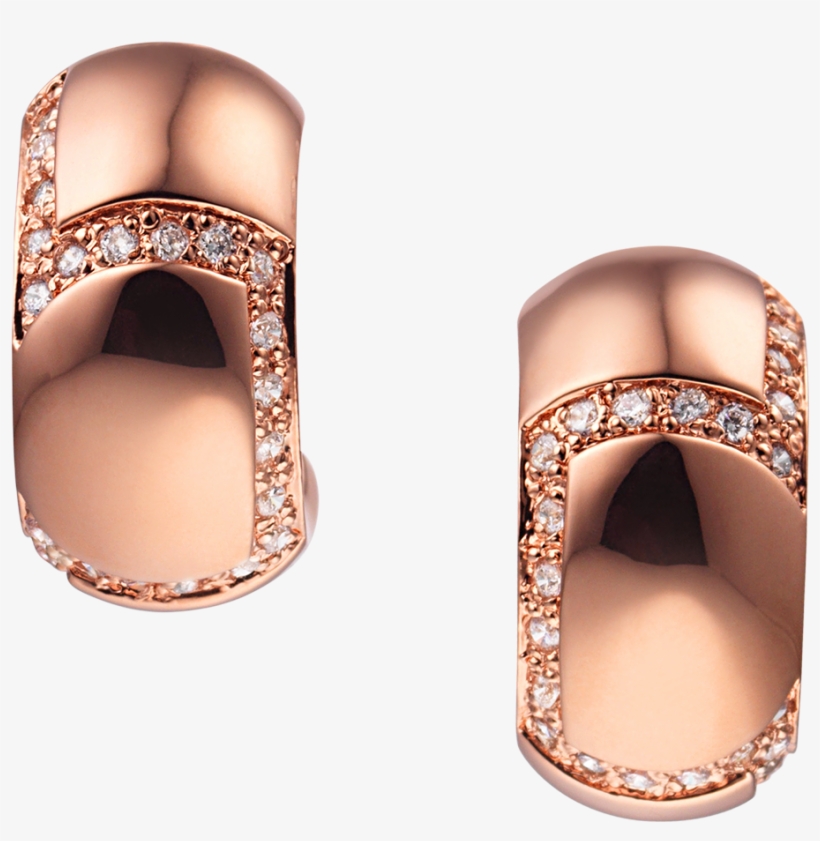 Meander Cirolit Omega Clip Hoop Earrings - Body Jewelry, transparent png download